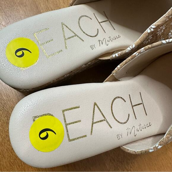 Beach by Matisse Daisy Terry Cork Platform Sandal Size 9 M Heels Shoe Slip-On - Picture 8 of 8